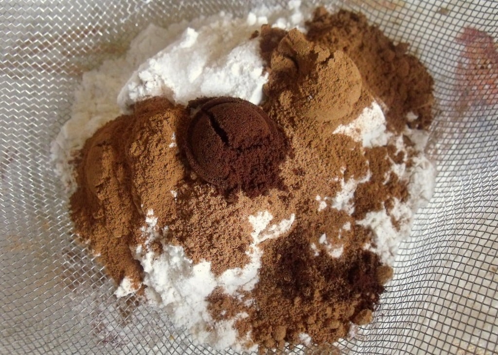Flour and spices for Christmas Pudding