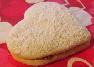 Almond Heart Raspberry Cookie Sandwiches