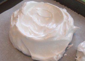 Meringue or pavlova nest
