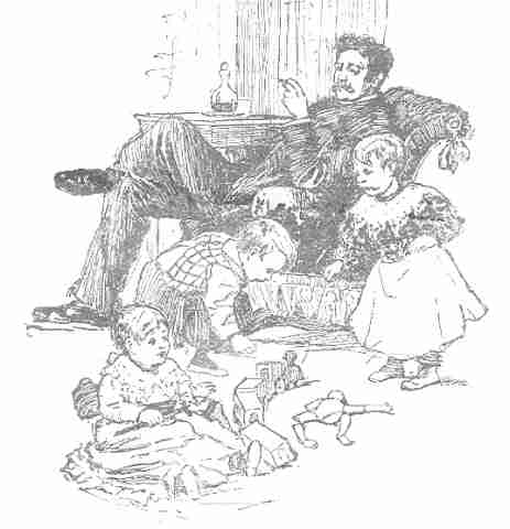 Vintage Clipart - father and children http://vintagerio.com/vintage_clip_art_g52-black_white_clipart_p2722.html