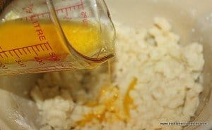 Adding melted butter to potato cakes or fadge