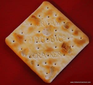 Cream Cracker With Jacob's Inscription