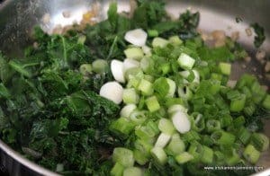 Green Onions and Kale for Colcannon