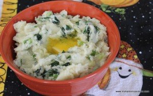 Colcannon with melting butter.