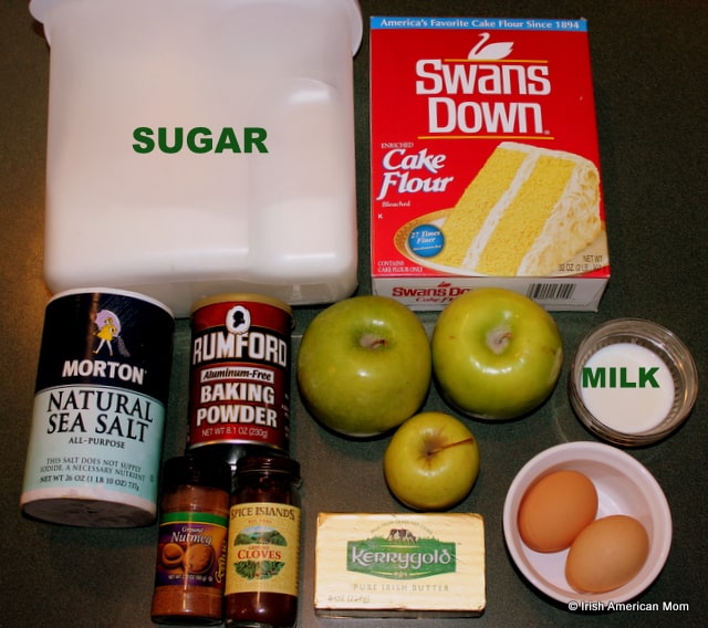 Ingredients for Kerry Apple Cake