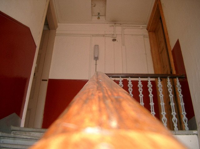 Looking up the bannister