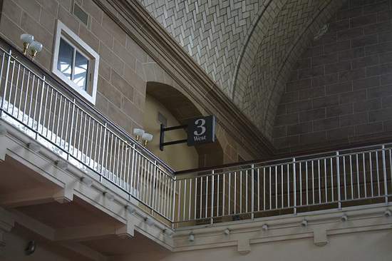 A Balcony over the Great Hall at Ellis Island | Irish American Mom The inside of a building