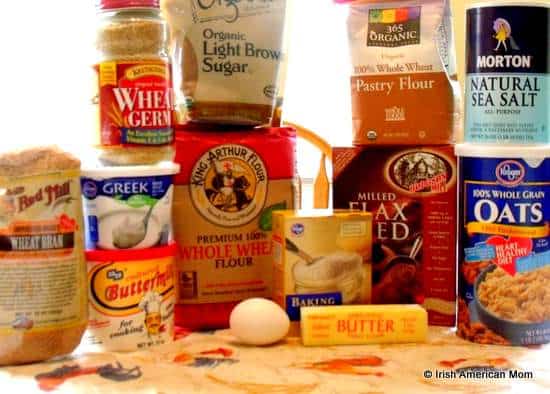 Ingredients for Irish brown soda bread without using a pre-made mix | Irish American Mom Ingredients for Irish brown bread