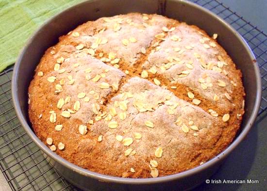 Irish brown soda bread fresh out of the oven | Irish American Mom Irish brown soda bread fresh out of the oven
