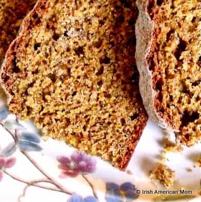 Slices of Irish brown bread on a plate | Irish American Mom Slices of Irish brown bread on a plate