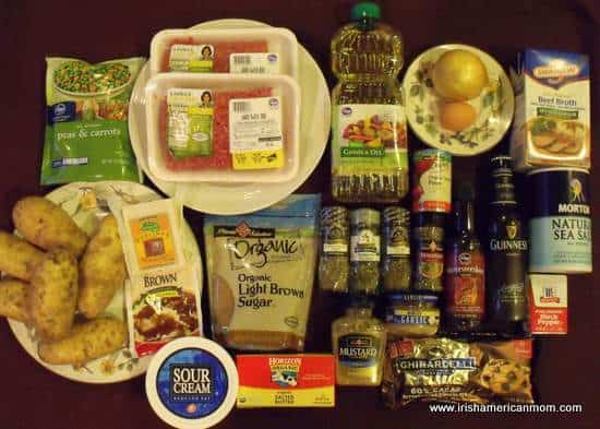 Ingredient's for Shepherd's Pie with Guinness | Irish American Mom Ingredient's for Shepherd's Pie with Guinness