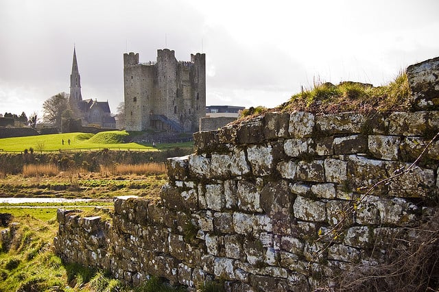 Castle and stone wall