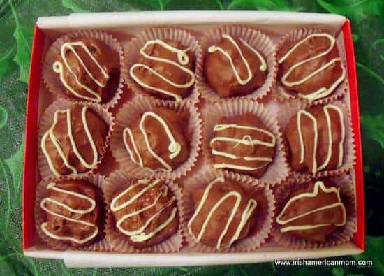 Baileys Mint Chocolate Cookie Truffles In A Gift Box | Irish American Mom Baileys Mint Chocolate Cookie Truffles In A Gift Box