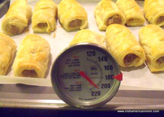 Internal temperature of meat filling in sausage roll | Irish American Mom Internal temperature of meat filling in sausage roll