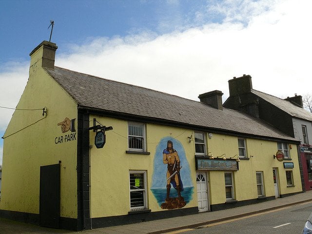 Fionn MacCumhaill Mural Building with mural