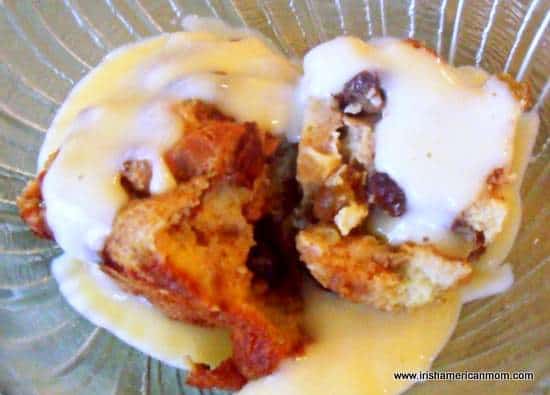Custard over bread pudding | Irish American Mom Custard over bread pudding
