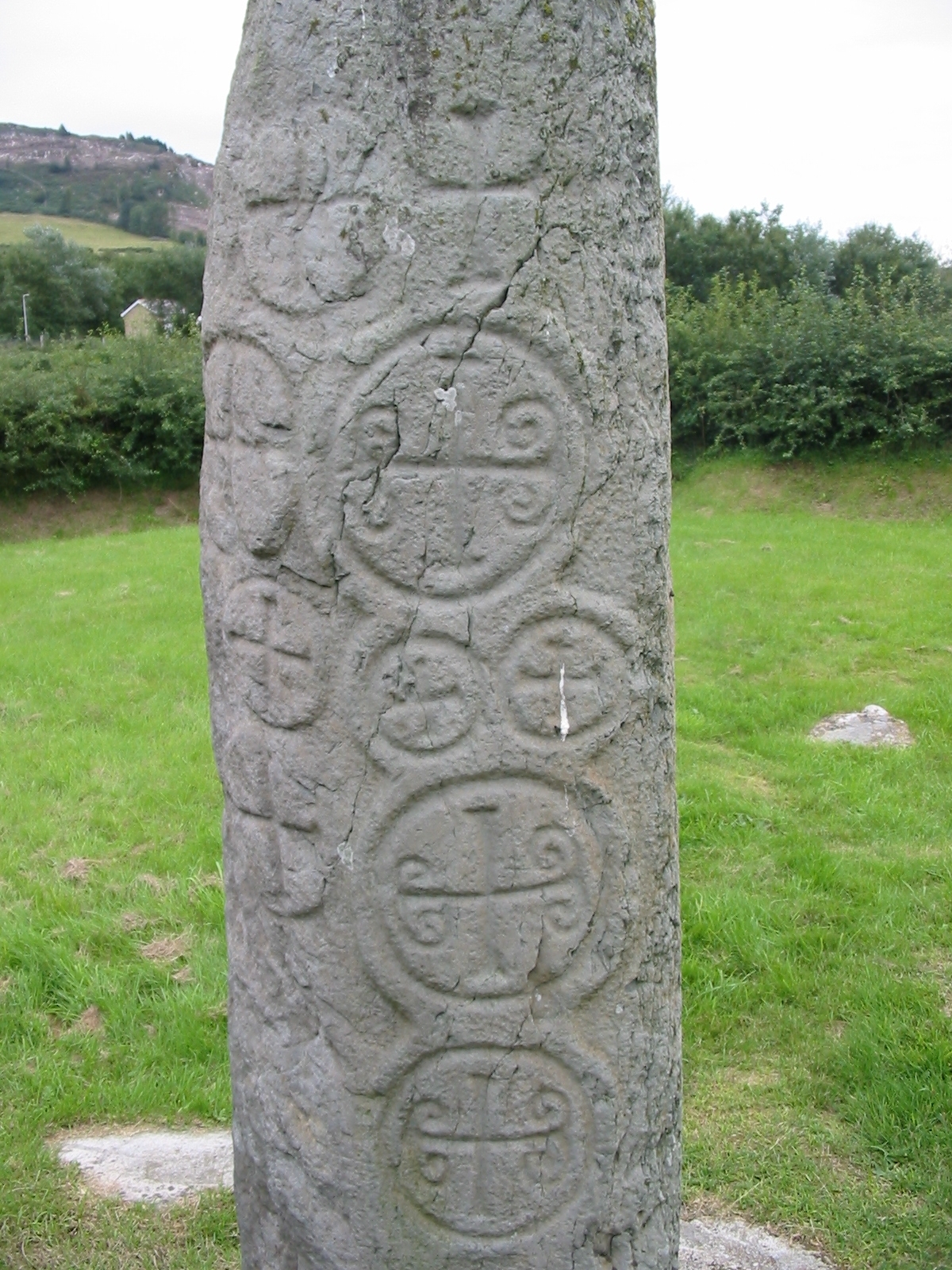 Standing stone with carvings