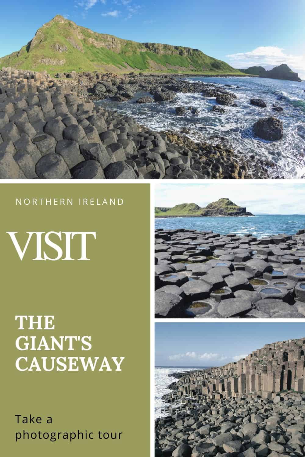 Visit The Giant's Causeway | Irish American Mom Picture collage featuring the Giant's Causeway on the coast of County Antrim in Northern Ireland