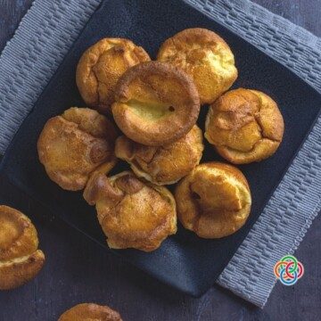 Yorkshire puddings on a plate