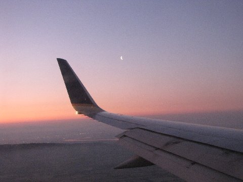 Landing At Shannon Airport | Irish American Mom Sunrise as seen from an airplane