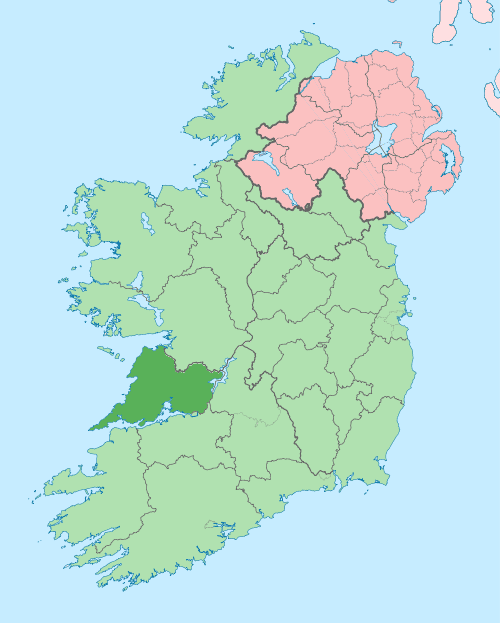 County map of Ireland with County Clare highlighted | Irish American Mom Map of Ireland with highlighted counties