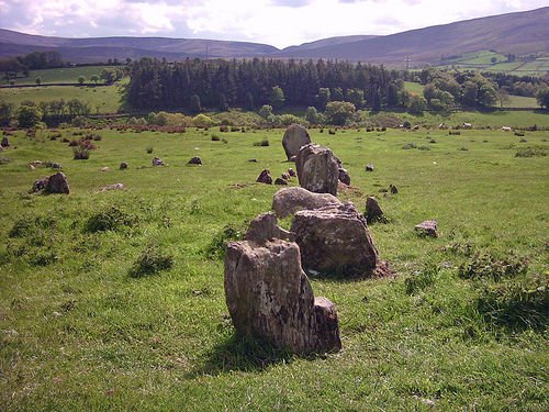Auglish, Co. Derry Standing stones in a field
