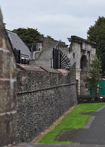 Derry City Walls City wall with gate and steps