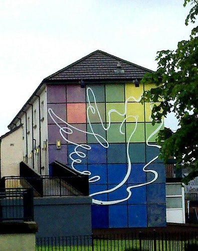 Peace Mural In Derry City Dove on a building wall
