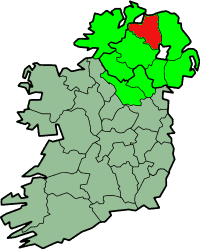 Derry_Ulster Map of Ireland and counties