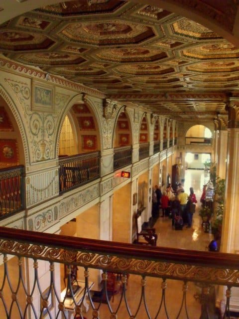 Brown Hotel Lobby Looking down on the lobby of the Brown Hotel from the balcony