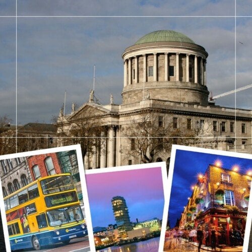 City scenes on a photo collage