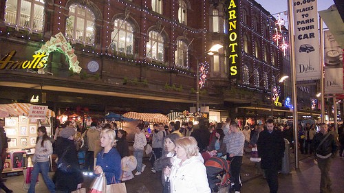 People on a street in a town
