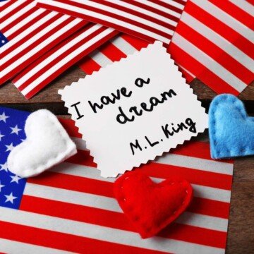 Flags, hearts and a text note