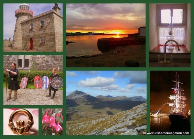 Picture collage featuring images of Ireland