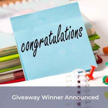 Script on a notelet with a text banner