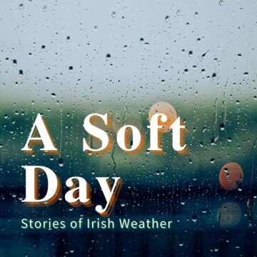 Rain on glass with text overlay