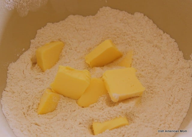 Butter in Flour for almond berry tart crust | Irish American Mom Butter in Flour