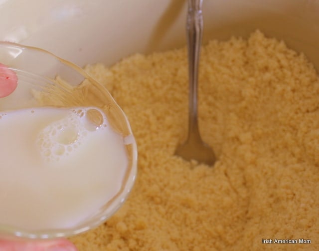 Chilled milk for pastry for berry almond tart recipe | Irish American Mom Chilled milk for pastry