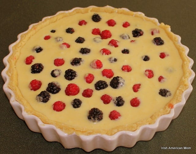 Berry almond tart before baking | Irish American Mom Berry almond tart before baking