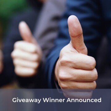 Two thumbs up with a text banner