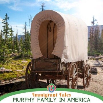 Pioneer wagon with text banner