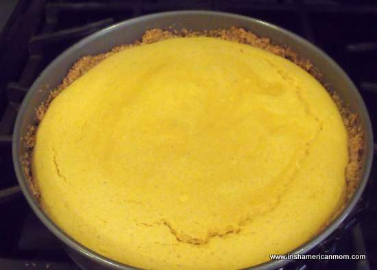Baileys Pumpkin Cheese Pie Just Out Of Oven | Irish American Mom Baileys Pumpkin Cheese Pie Just Out Of Oven