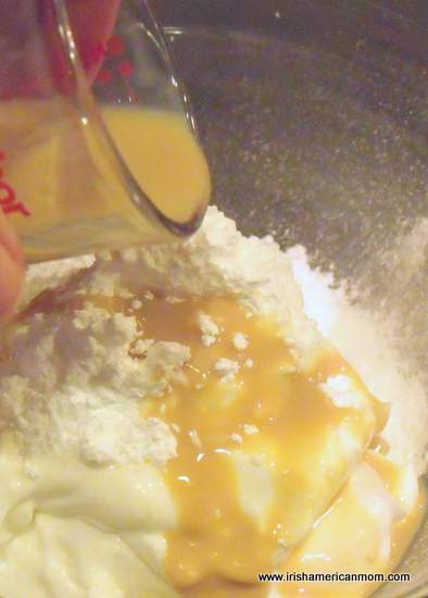 Sour cream, powdered sugar and Baileys for pie topping | Irish American Mom Sour cream, powdered sugar and Baileys for pie topping