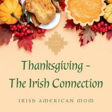 Text beneath a border of fall leaves, pumpkin, turkey and pie