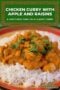 Single-image Celtic-styled poster of Irish chicken curry with apple and raisins, featuring cream (#EEEEEE), forest green (#218C0E), and burnt orange (#E67519) tones with rustic Irish design accents.