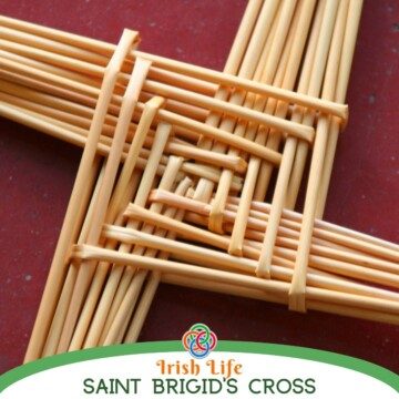 Reed cross with text banner