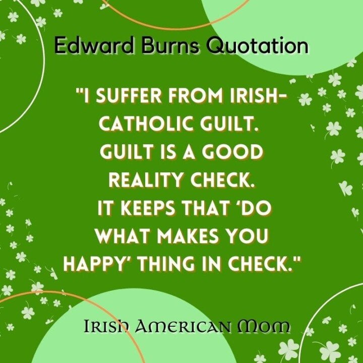 Text on a graphic with green bubbles and shamrocks