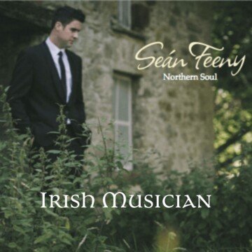 A man by a stone wall with text overlay