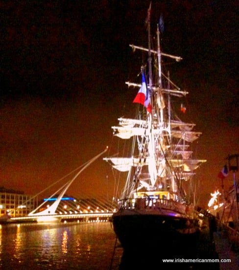 The Jeanie Johnston Famine Ship - at night | Irish American Mom The Jeanie Johnston Famine Ship - at night