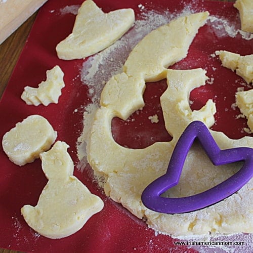 Cutting out potato cake shapes | Irish American Mom Cutting out potato cake shapes